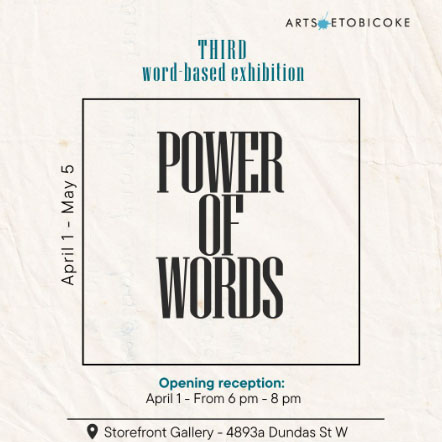 Power of Words Exhibition Poster
